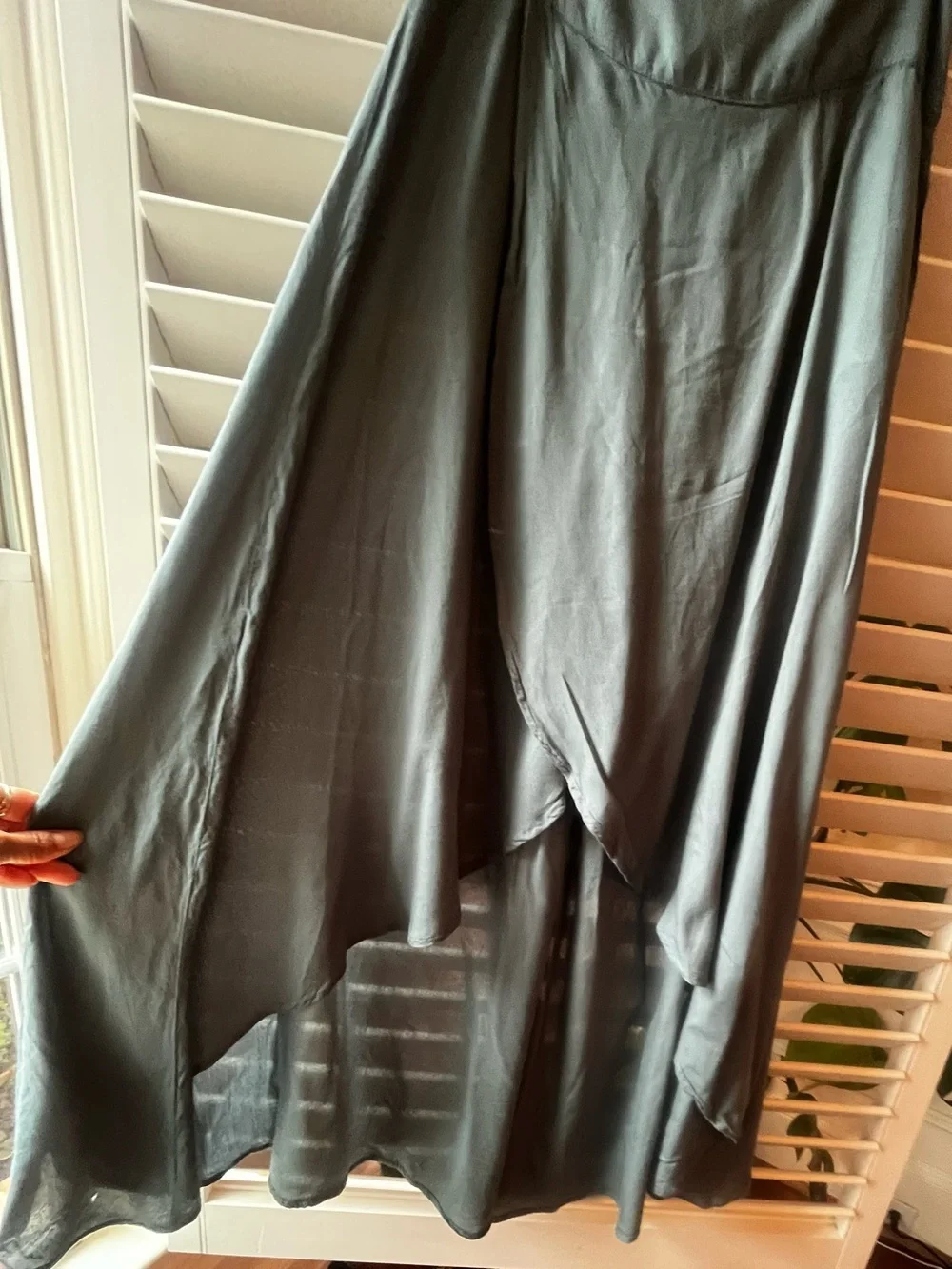 O'Neill Teal Blue Wrap Maxi Skirt with Front Slit - Picture 6 of 8